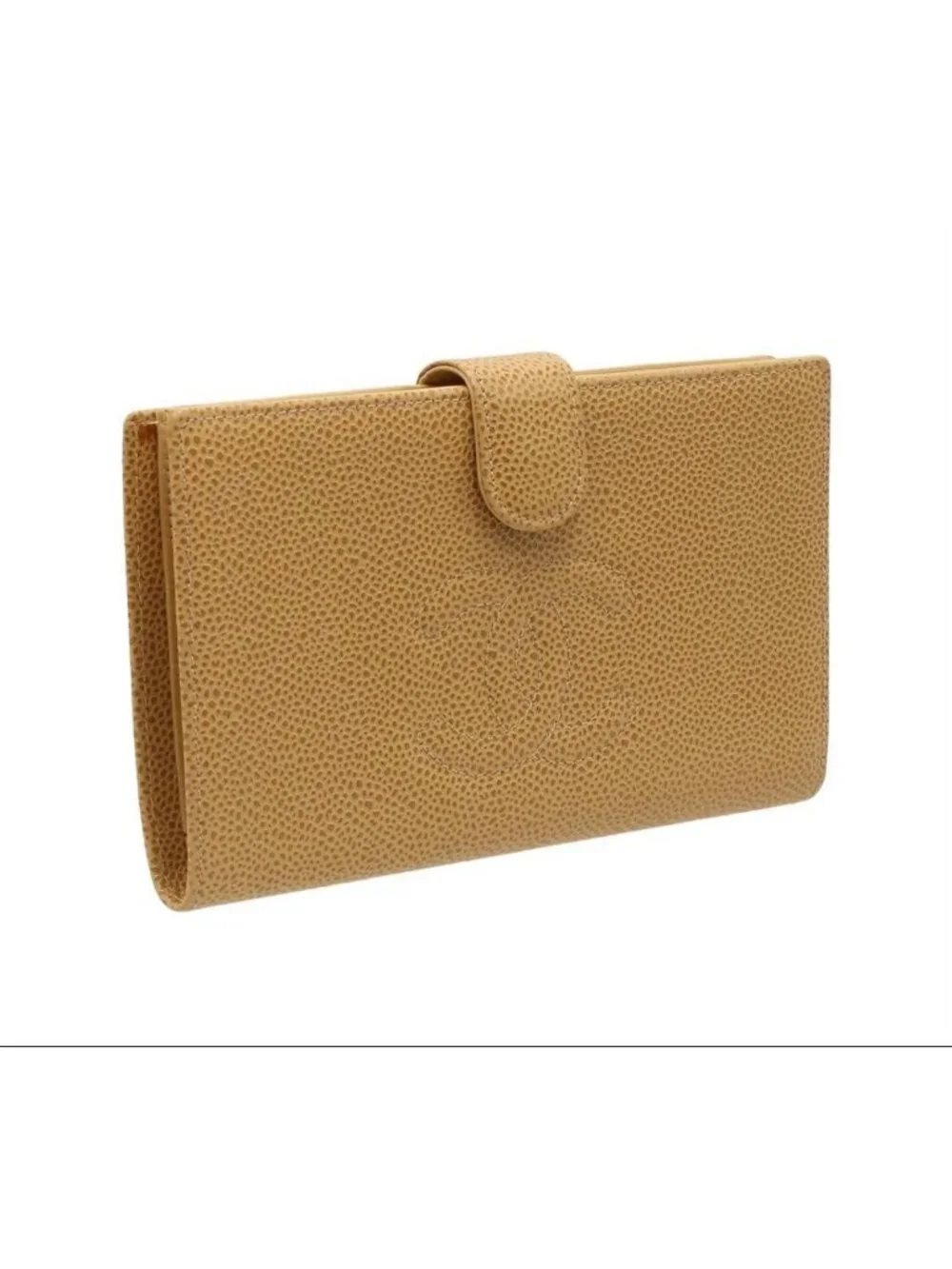 Chanel Caviar Leather CC Logo Bifold Wallet